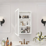 White particleboard, acrylic frame, 71*50.8*15cm, 1 door, 2 shelves, LED mirror cabinet, three-tone 66112088