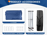 8*8ft Portable Home Use Waterproof Folding Tent Blue 37281369