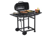 2 Burner BBQ Propane Gas Grill with Side Burner 24000 BTU Output Stainless Steel Barbecue Grill with 03887968