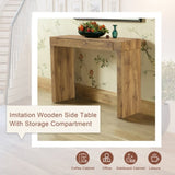 ZUN Elegant Natural Wood Grain Bar Table-50 Inches Long, a Practical Choice for Modern Homes.Wood Grain W2920P225015