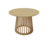 Round Coffee Table, Grille Molding, Suitable for Bedroom, Living Room, Balcony W688P202822