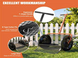 27"16" Lawn Fertilizer Spreader with Diamond Mesh Clump-Free Garden Compost Spreader - Orange 26960642