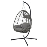 ZUN Egg Chair Stand Indoor Outdoor Swing Chair Patio Wicker Hanging Egg Chair Hanging Basket Chair W1703P163948