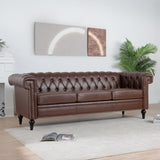 83.66 Inch Width Traditional Square Arm removable cushion 3 seater Sofa W68042995
