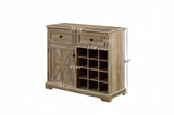 ZUN Farmhouse Buffet Cabinet with Storage Sideboard with 2 Drawers, Wine Bar Cabinet with Removable Wine W2275P149109