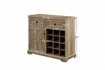 ZUN Farmhouse Liquor Cabinet Bar Cabinet with 2 Drawers, Wine Bar Cabinet with Removable Wine Racks W1758P210364