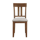 Transitional Styling 7-Piece Pack Dinette Set Cherry Finish Dining Table and 6x Side Chairs Textured B011119345