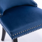 ZUN Furniture,Upholstered Wing-Back Dining Chair with Backstitching Nailhead Trim and Solid Wood 12279323