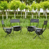 4-piece Folding Outdoor Chair with Storage Bag, Portable Chair for indoor, Outdoor Camping, Picnics W24172222