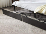 Twin Over Twin Convertible Bunk Bed with 2 Storage Drawers, Metal Bunk Bed Can 03534327