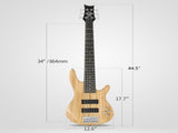 Full Size GIB 6 String H-H Pickup Electric Bass Guitar Bag Strap Pick Connector Wrench Tool 98853005