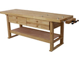 60in Workbench with 4 Drawers Wooden Workbench for Garage Workshop and Home, with Rapid Action 84680753