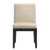 Beige and Black Padded Side Chair B062P209256