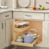 Under Sink Organizers and Storage 22" W x 21" D, 2 Tier Pull Out Cabinet Organizer with Soft Close, T3210P277245