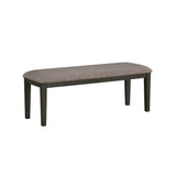 ZUN Transitional Look Gray Finish Wood Framed 1pc Bench Fabric Upholstered Seat Casual Dining Furniture B01161216