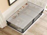 48" Dog Cage, Dog Kennel for Medium Dogs Puppy Dog Playpen with Top, Pet Cage for Indoor Black 98599020