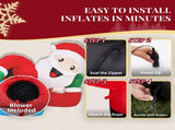 7FT Lighted Christmas Inflatable Decoration, Inflatable Santa Lying on Floor, Funny Blow Up Yard 44811194