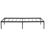 ZUN 190.5*96.5*45.7cm Bed Height 18'' Simple Basic Iron Bed Frame Iron Bed Black 99872942