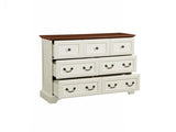 Farmhouse 7 Drawers Dresser for Bedroom, Rustic Chest of Drawers with Natural Texture, Vintage W1785P208312