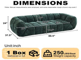 Chenille Pure Foam Sofa, Quilted Cloud Sofa, Deep-Seat Chenille Pure Foam Sofa, Comfortable W834P442223