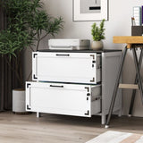 2 Drawer Farmhouse File Cabinet,Filing Cabinet with Lock for Home Office W331P272379
