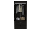 Lisboa Armoire, Rod, Double Door, Two Drawers, Metal Handles B070P188848