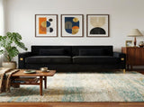 FX-P18-BKLuxury Velvet Sofa with Gold Accents - Modern 3-Seat Couch with Plush Cushions, W57649846