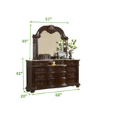 ZUN Traditional Style 11-Drawer Dresser With Metal Handle Pulls Made with Wood in Dark Walnut 808857686893