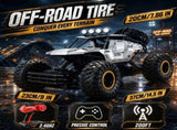 2026 2 Batteries 112 Silver Rock Crawler Rechargeable Off Road Truck 4WD , Metal Shell LED 61910726