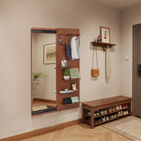 Wall Full Length Mirror, Full Body Mirror with Shelf, Full Body Mirror with Hook Wall W2987P289181