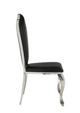 Black Side Chair with Tufted Back B062P215492