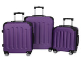 3-in-1 Luggage Set with Handle and Swivel Wheels 4-Corner ABS Trolley Case Aluminum Alloy Trolley 02663661