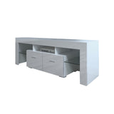 Household Decoration LED TV Cabinet with Two Drawers White 29211393