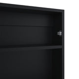 ZUN Medicine Cabinet 25.7" H, 1 Door, 3 Shelves, 1 Mirror, Black B097P250883