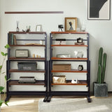 Medium-Size Rubber Wood Multifunction Convertible Dining Table,Transition Dining Table and Shelf for W76056900