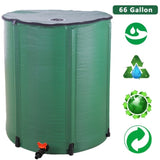 ZUN 66 Gallon Folding Rain Barrel Water Collector Green 52937167