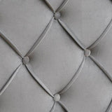 Upholstered Bed Button Tufted with Curve Design - Strong Wood Slat Support - Easy Assembly - Gray W2297140924