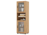 67" Tall Slim Bathroom Storage Cabinet with Fluted Doors, Adjustable Shelf Freestanding Narrow 15082223