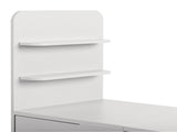 White MDF Folding Nail Desk with 2 Drawers, Cabinet Door & Storage Shelf 24303775