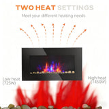7 Color Background Light Wall Fireplace,Electric Wall-Mounted Fireplace with Flame Effect T3971P416219
