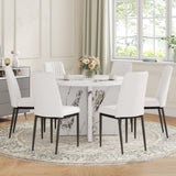 Round Dining for 4-6, 42 Inch Modern Kitchen Small Dinner MDF Kitchen Dinning N752P186173K