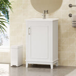 ZUN [Viedo] 20 Inch Modern Small Bathroom Vanity Cabinet With Ceramic Basin- 20*14.5*33.3 Inches,Ample WF318756AAK