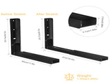 L-Shaped Microwave Wall Mount Shelf, Rust Resistant Carbon Steel Bracket with 35KG Weight Capacity, 70263892