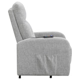 Grey Tufted Power Lift Recliner B062P153855