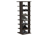 Shoe Rack, Gray Walnut, 7 Shelves B097P369416