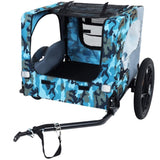 Outdoor Heavy Duty Collapsible Pet Bike Trailer with 16-Inch All-Terrain Wheels & Universal Hitch W1364P268346