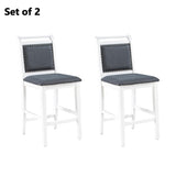 ZUN 3-Piece Wood Counter Height Drop Leaf Dining Table Set with 2 Upholstered Dining Chairs for Small 06430732