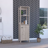 ZUN Arctic Linen Cabinet, With Four Shelves, Single Door Cabinet B128P148857