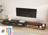 Modern TV Stand LED Lights , Entertainment Center Wooden TV Stand, TV Stand Desk Media Cabinet W1321P400994