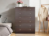 Brown particleboard with a textured melamine finish, 66*40*131cm, 52 drawer cabinet, matte gold 50861733